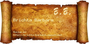 Brichta Barbara névjegykártya